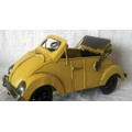 25 Oz. Antique Model Volkswagen Beetle /Yellow/ (11.25"x4.5"x4.75")